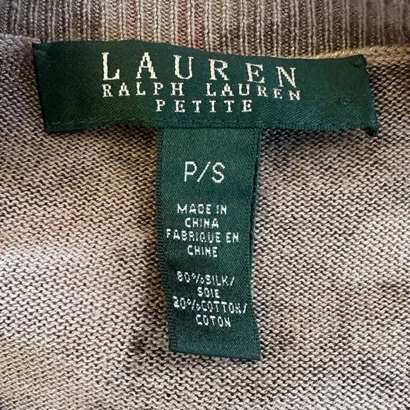 Lauren Ralph Lauren Floral Silk And Cotton Cardigan Petite Small Like New! - Picture 6 of 6